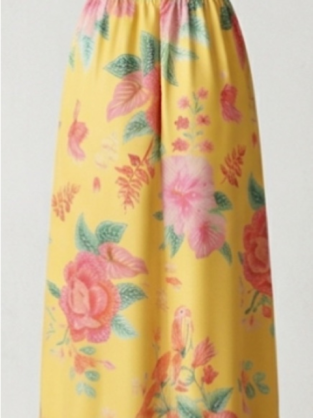 Yellow Floral Maxi Skirt - Women
